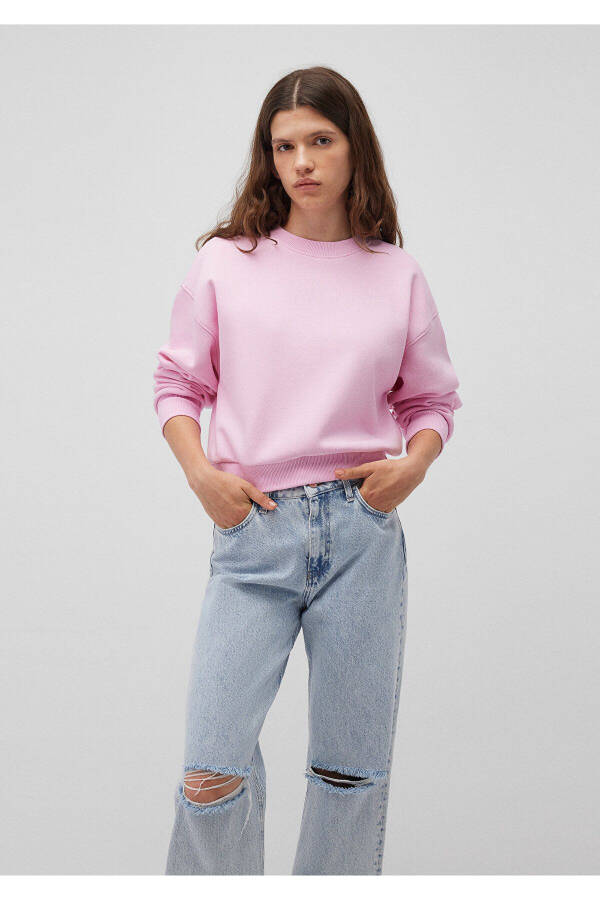 Pembe Basic Crop Sweatshirt 1611147-71117 - 13