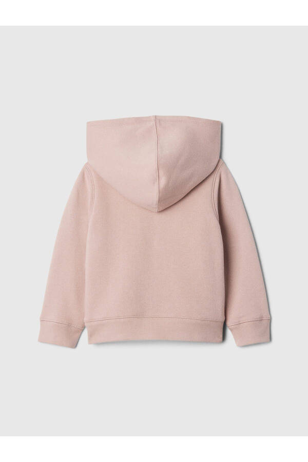 Pembe Gap logosu fermuarlı sherpa sweatshirt - 6