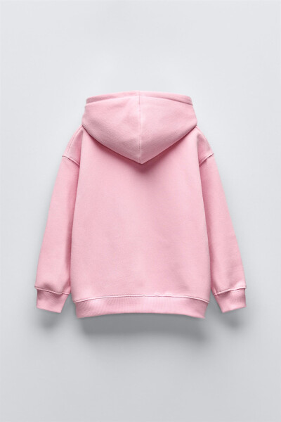 Pembe Kapüşonlu Sweatshirt - 2