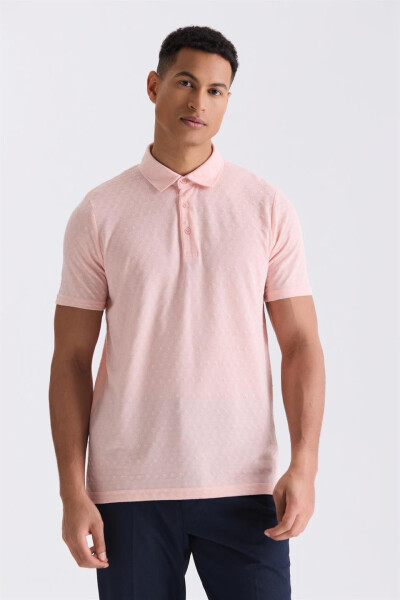 Pembe Slim Fit Polo Yaka T-Shirt - 1