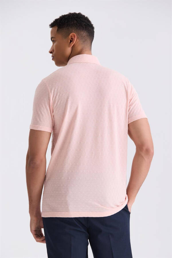 Pembe Slim Fit Polo Yaka T-Shirt - 4