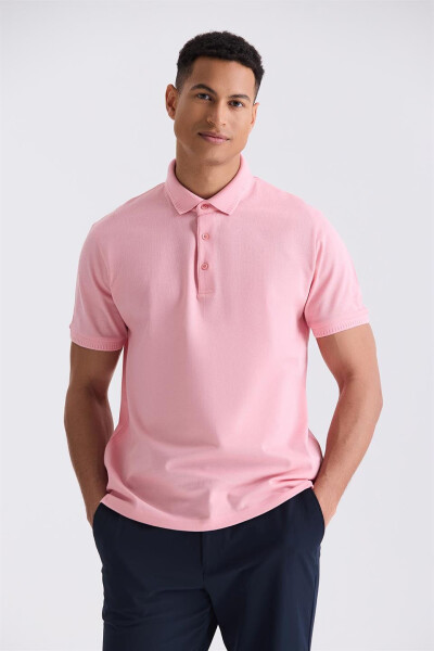 Pembe Slim Fit Polo Yaka T-shirt - 1