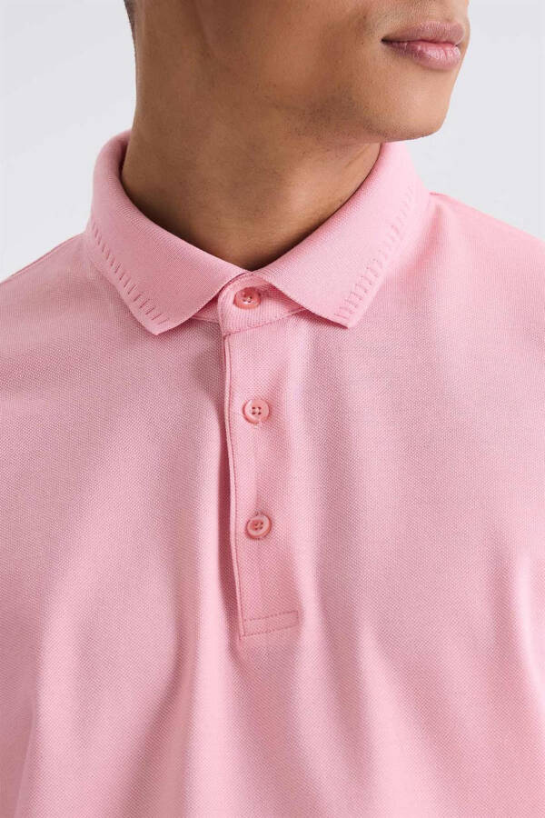 Pembe Slim Fit Polo Yaka T-shirt - 3