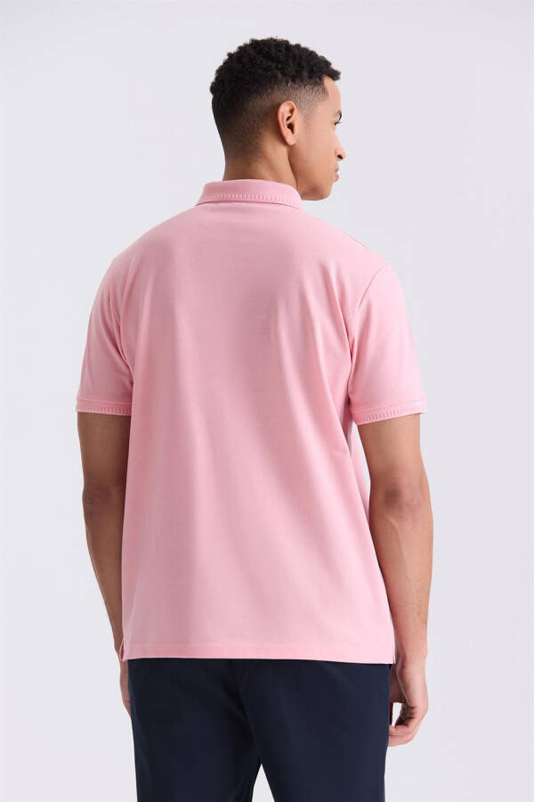 Pembe Slim Fit Polo Yaka T-shirt - 4