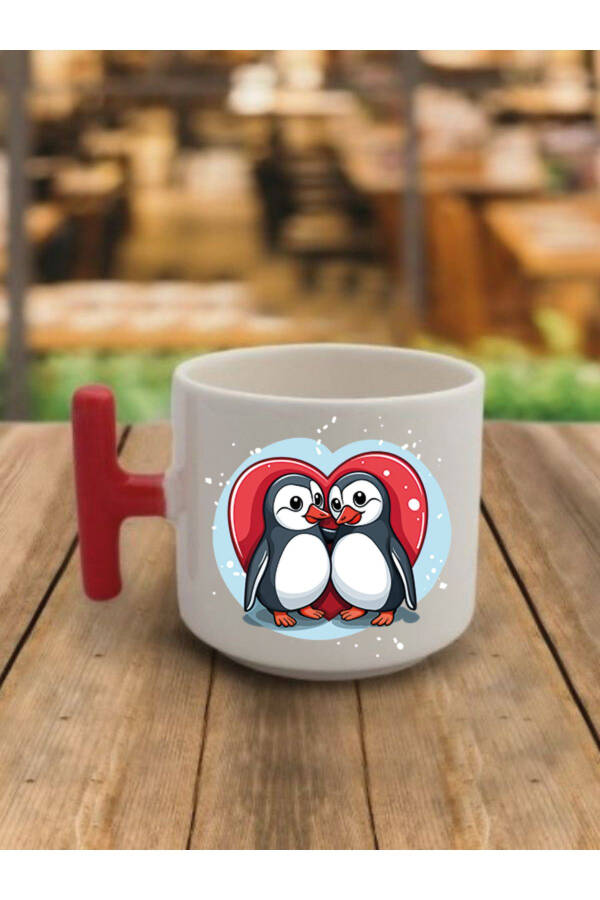 Penguin and Heart Printed Coffee Mug Gift Items - Ceramic Tea, Coffee Gift Mug - 1