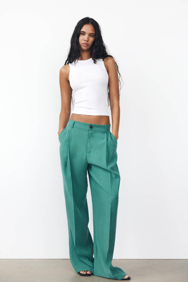 PENSLİ LOOSE FIT PANTS Black Brown / Mole Toffee Dark Green - 15