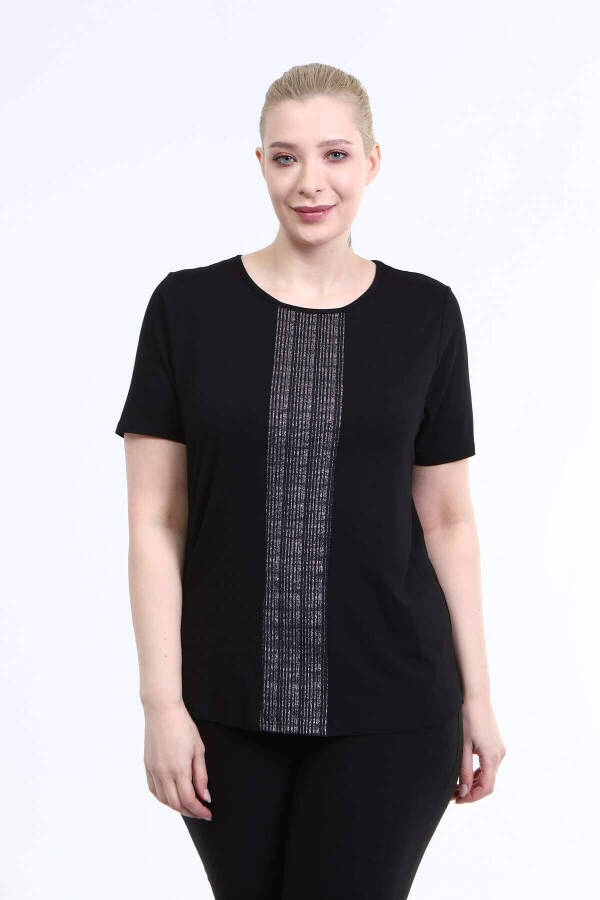 Penye Blouse with Sequined Detail on the Front - 7