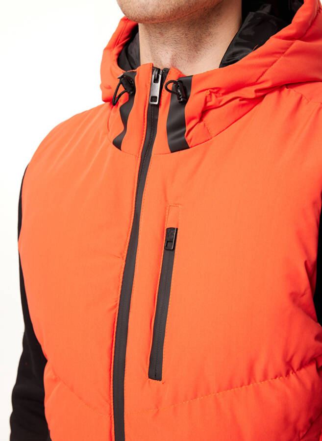 People By Fabrika Orange Men's Puffer Vest SPBF3WM-VES5002 - 5