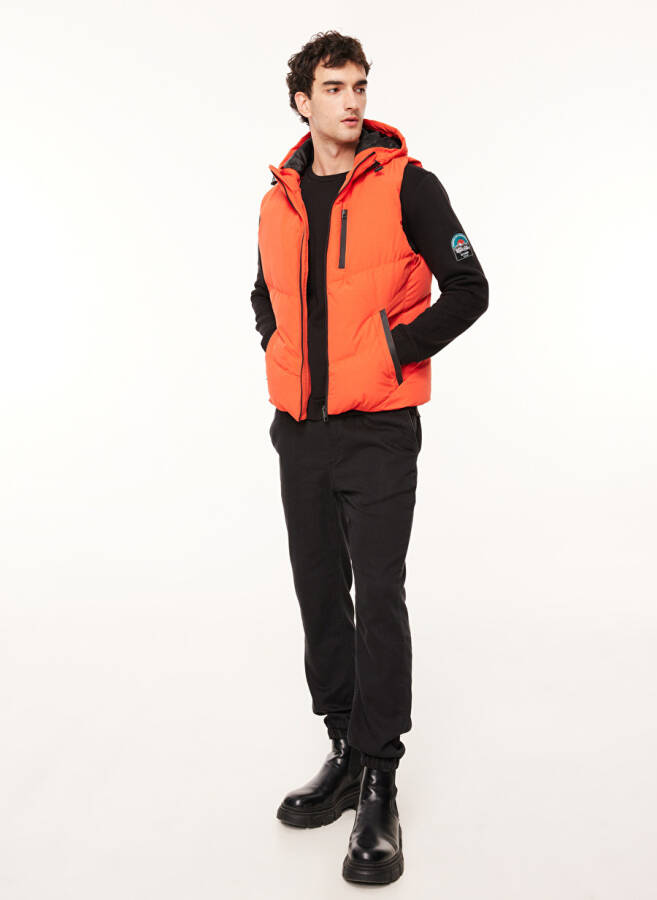 People By Fabrika To'q sariq Erkaklar Puff Vest SPBF3WM-VES5002 - 3