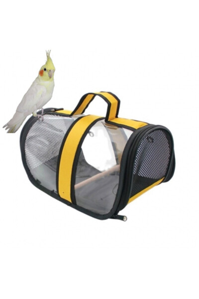 Perch, Mesh Parakeet Travel Bag (TRANSPARENT) Royal Milano-yellow (33CMX23CMX22CM) - 6