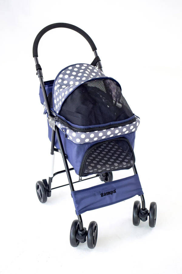 Perez Cat & Dog Stroller Navy Blue, 42x63x89cm - 5