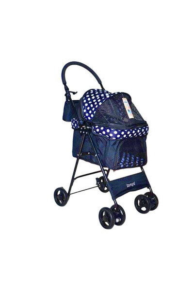 Perez Cat & Dog Stroller Navy Blue, 42x63x89cm - 1