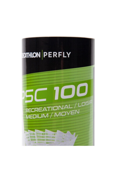 Perfly Plastik Badminton To'pi - O'rta Hajm - 6 ta To'p - Oq - Psc 100 - 21