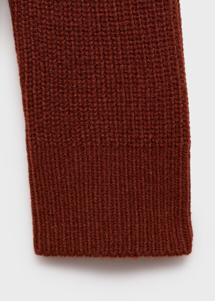 Perkins ribbed turtleneck sweater - Burnt Orange - 6