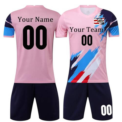 Personalized Kids Boys Soccer Jersey Custom Youth Men Women Soccer Uniform with Team Name Number Logo - 1