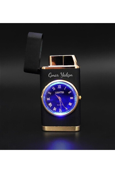 Personalized Luxury Clock Gas Lighter - 7