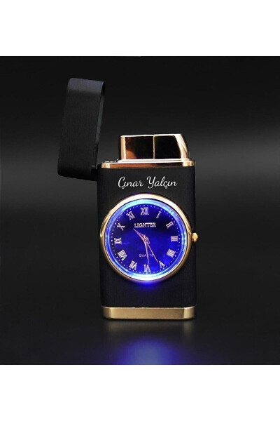 Personalized Luxury Clock Gas Lighter - 1