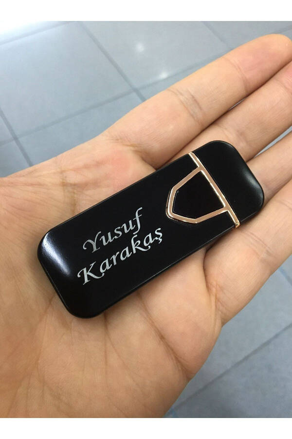 Personalized Name Printed Lighter Touch Fingerprint USB Rechargeable Electronic Boxed Gly-202 - 14