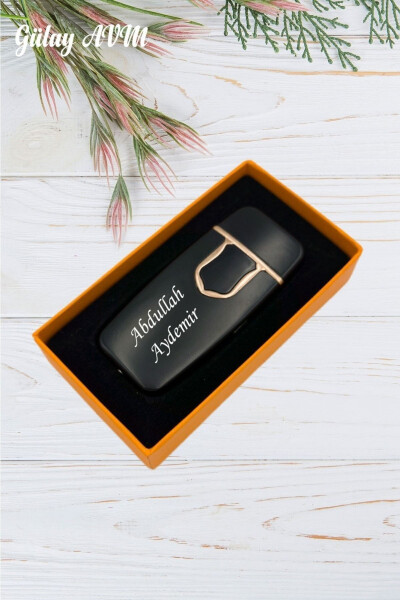 Personalized Name Printed Lighter Touch Fingerprint USB Rechargeable Electronic Boxed Gly-202 - 7