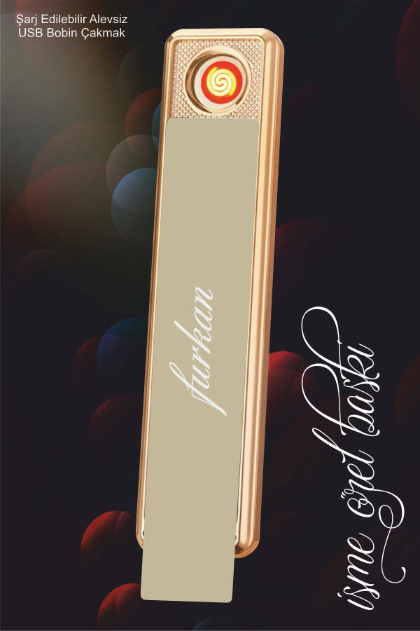 Personalized Printed Lighter Rechargeable Usb Touch Gold Windproof Lighter Electronic Lighter - 19