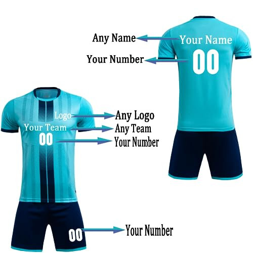 Personalized Soccer Jerseys for Kids Men Women Custom Soccer Shirts and Shorts Soccer Uniforms Soccer for Men - 6