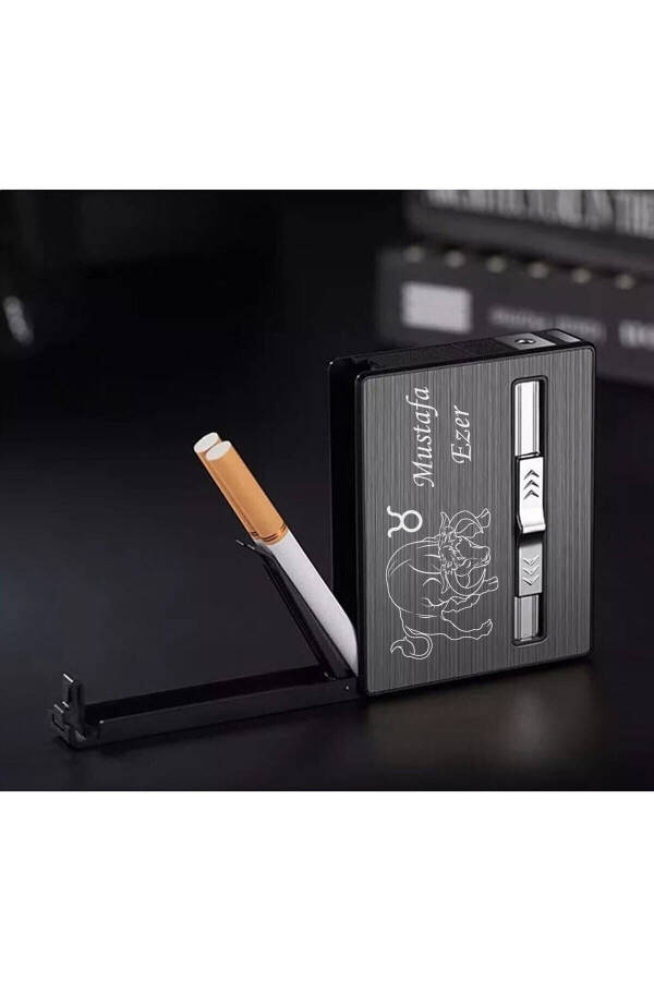 Personalized USB Rechargeable Lighter Cigarette Case - 14