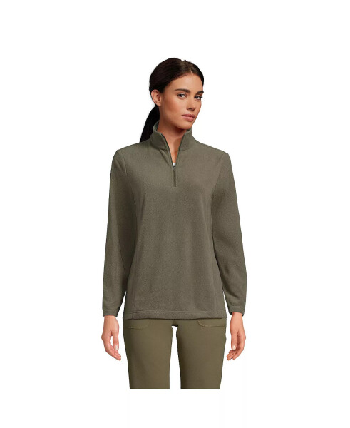 Petite Anyweather Fleece Quarter Zip Pullover Forest moss - 3