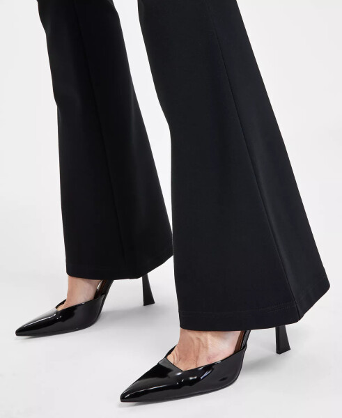 Petite Ponte-Knit Flare Pants, Created for Macy's Deep Black - 7