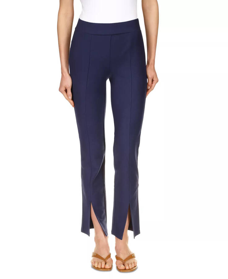 Petite Seamed Split-Hem Leggings Midnight Blue - 1