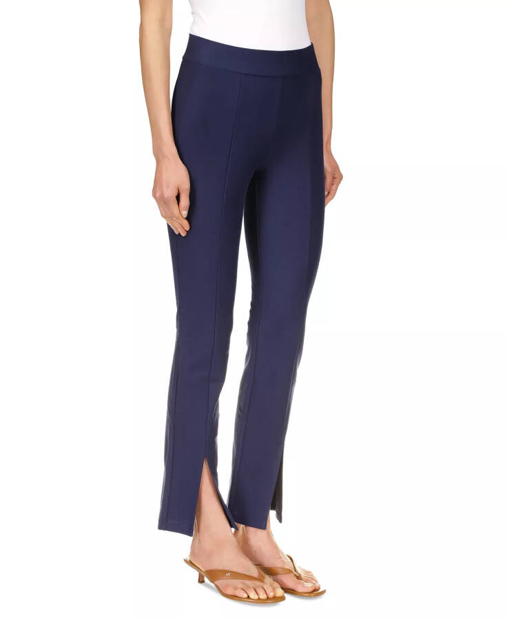 Petite Seamed Split-Hem Leggings Midnight Blue - 6