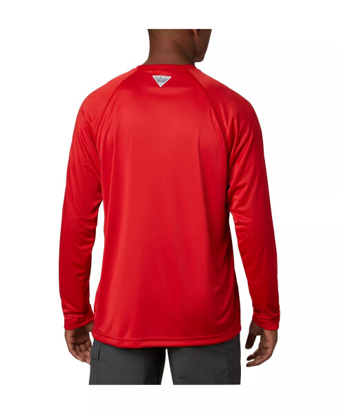 PFG Men's Terminal Tackle UPF 50 Quick Dry Shirt Red Spark, White Logo - 2