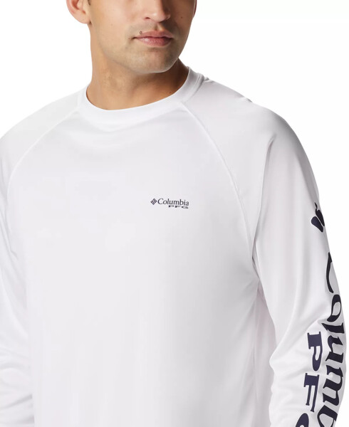 PFG Men's Terminal Tackle UPF 50 Quick Dry Shirt White, Nightshade Logo - 4