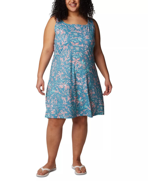 PFG Plus Size Active Printed Freezer III Dress Canyon Blue Kon - 1