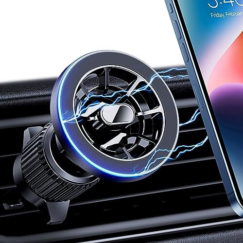 PGU for Magsafe Car Mount, [Strongest Magnets][Unlimited Angles] Magnetic Phone Holder for Car Vent Cell Phone Holder Car Mount for iPhone 12/13 /14 Pro Max Mini MagSafe Case All Phones - 1