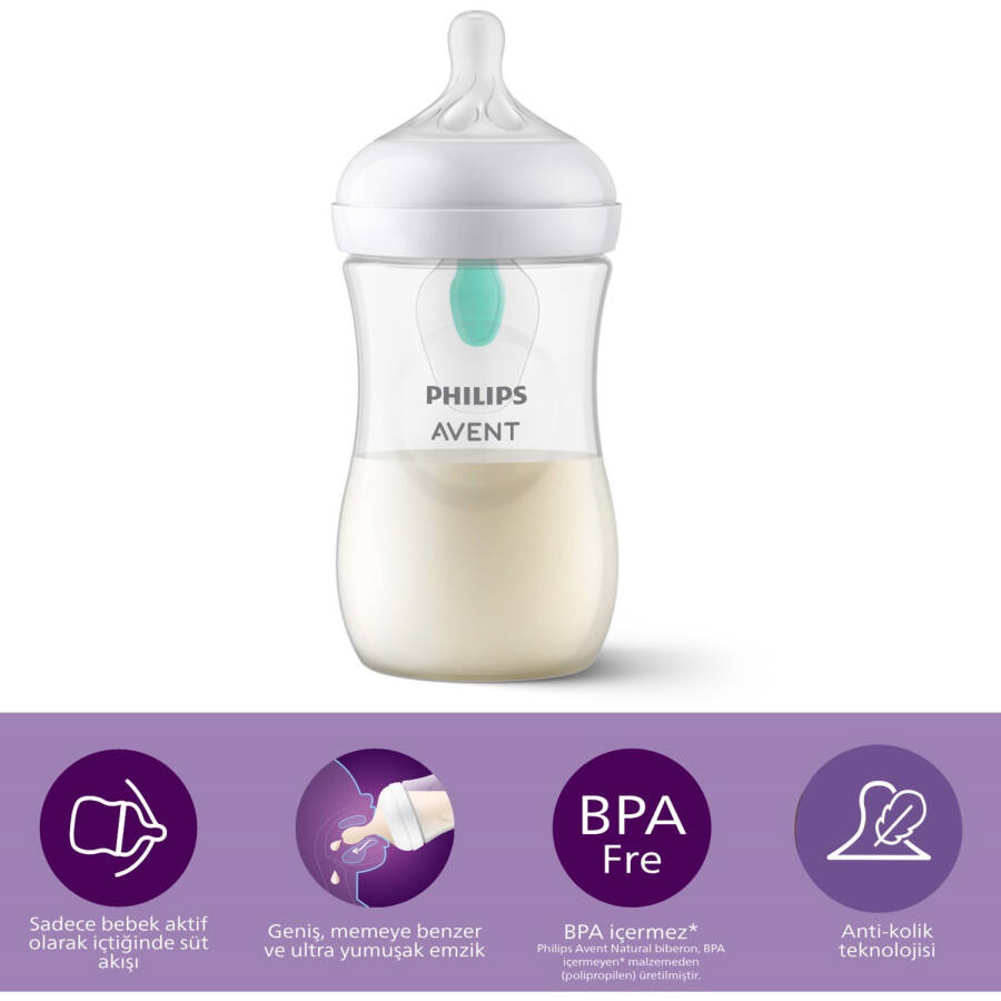 Philips Avent Doğal Tepki PP Anti-Kolik Bebek Şişesi 260 ML 1 Ay+ - 1