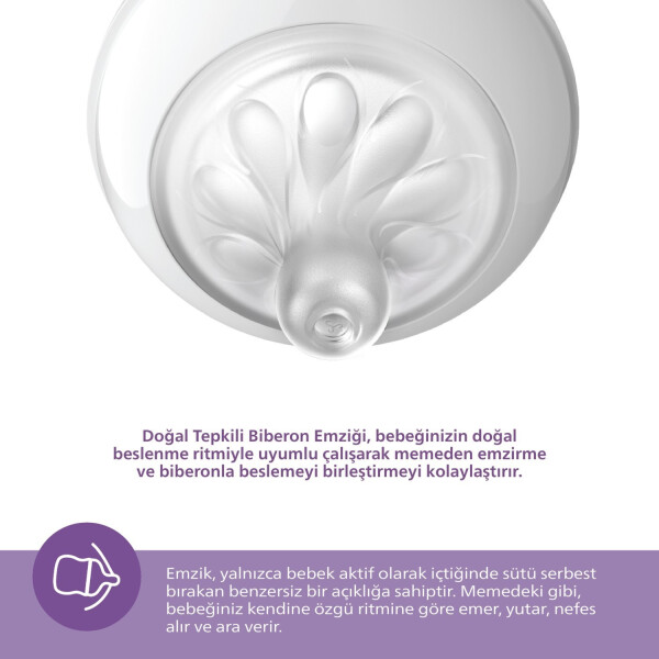 Philips Avent Doğal Tepki PP Anti-Kolik Bebek Şişesi 260 ML 1 Ay+ - 6