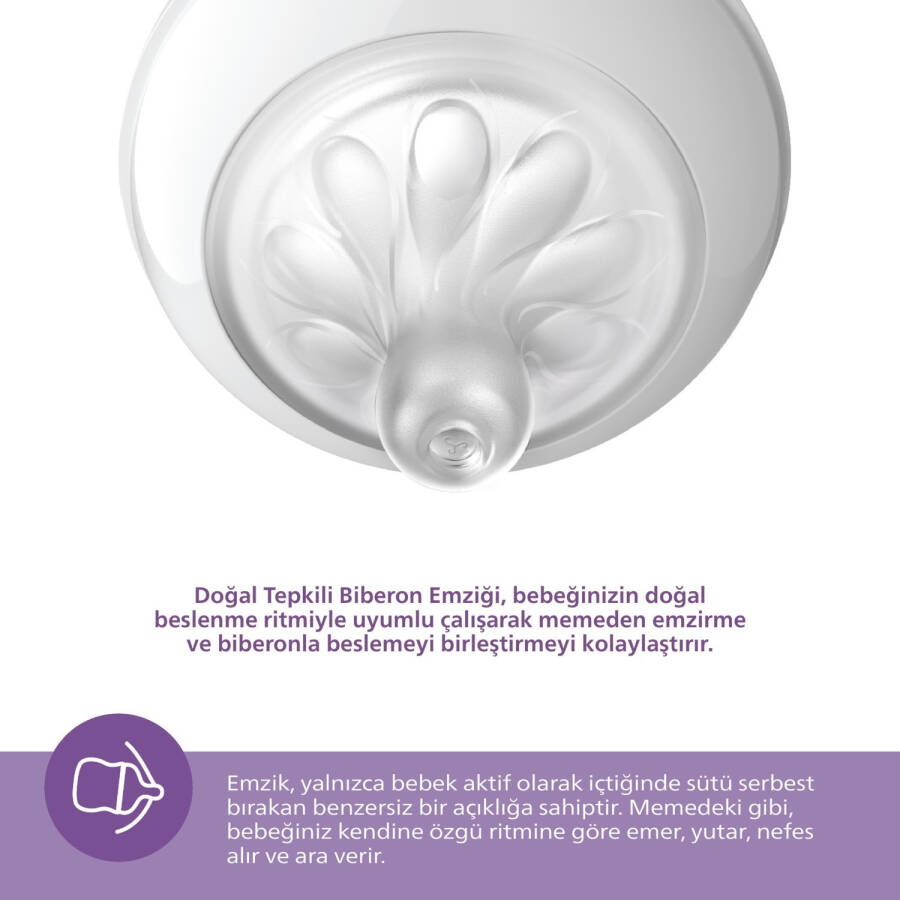 Philips Avent Doğal Tepki PP Anti-Kolik Bebek Şişesi 260 ML 1 Ay+ - 6