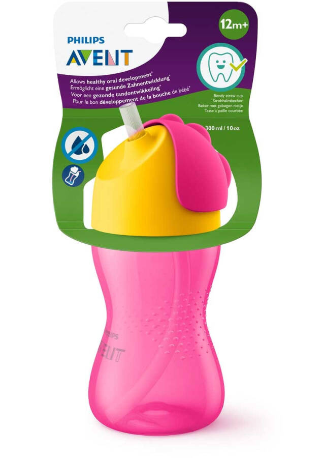 Philips Avent Pipetli Bardak +12 Ay 300 ml - Pembe - 9