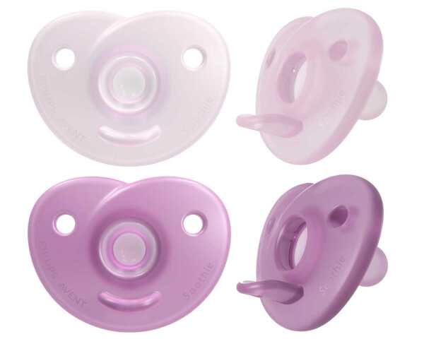 Philips Avent Soothie Orthodontic Pacifier with Storage Case 2 Pack 0-6 Months - Girl - 2