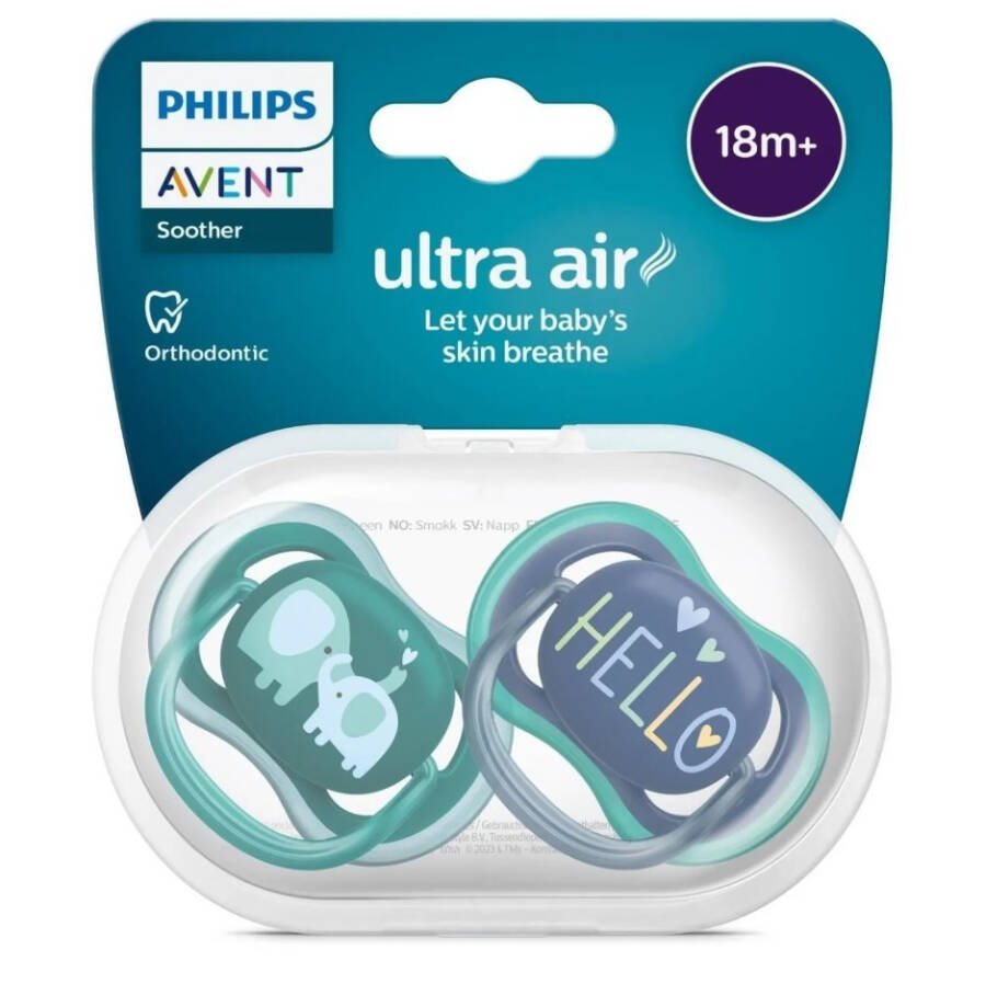 Philips Avent Ultra Air Emzik +18 Ay 2'li Erkek SCF349/18 - 1