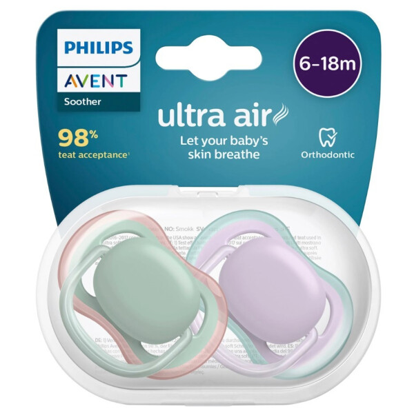 Philips Avent Ultra Air Emzik 6-18 Ay 2li Kız SCF085/16 - 1