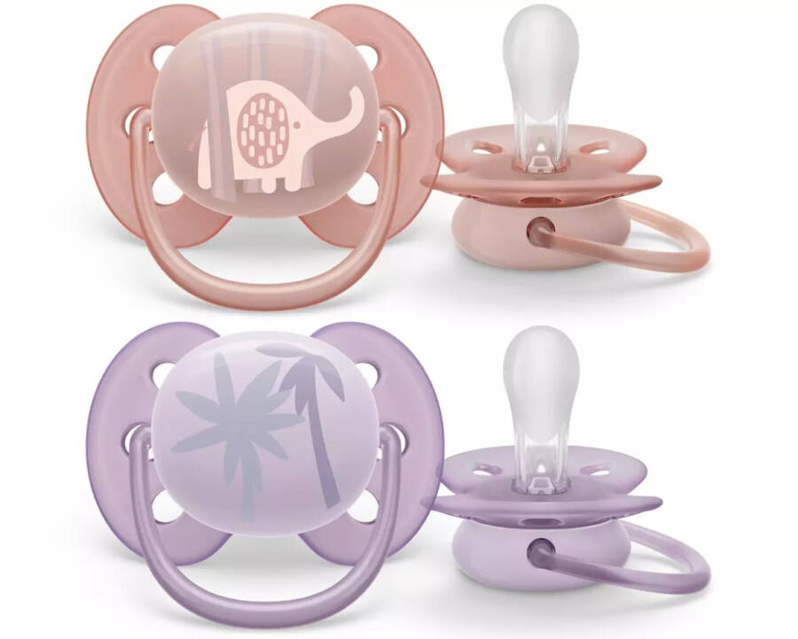 Philips Avent Ultra Yumshoq 2ta Pacifier 0-6 Oy - Qiz SCF091/09 - 2