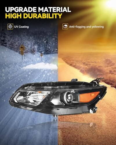 PHILTOP Headlamp Headlight Assembly, Replacement for 2016-2018 Malibu, Black Housing Amber Reflector Clear Lens, OE 84131409, 84217585 - 13