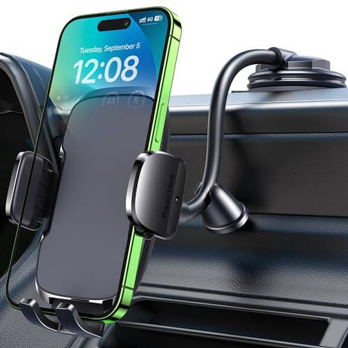 Phone Holder Car [Upgrade Clip Never Fall] Car Phone Holder Mount Automobile Air Vent Hands Free Cell Phone Holder for Car Fit for All Car Mount for iPhone Android Smartphone - 2