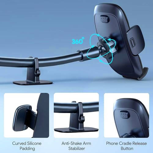 Phone Holder Car [Upgrade Clip Never Fall] Car Phone Holder Mount Automobile Air Vent Hands Free Cell Phone Holder for Car Fit for All Car Mount for iPhone Android Smartphone - 7