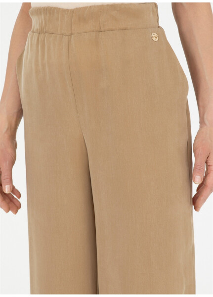 Pierre Cardin Beige Women's Wide Leg High Waist Loose Fit Pants - 12