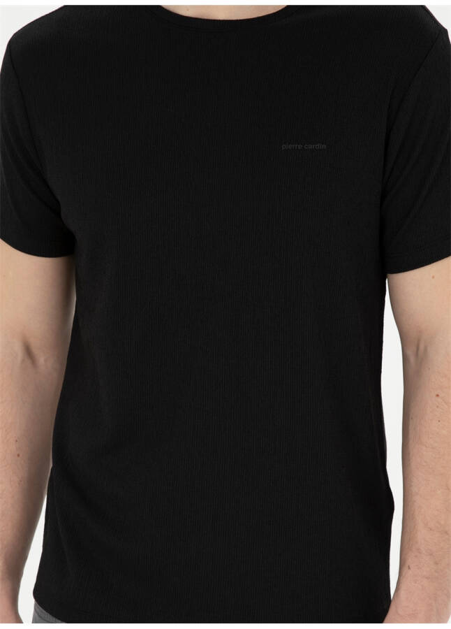 Pierre Cardin Crew Neck Jacquard Black Men's T-Shirt MIRANDA - 18