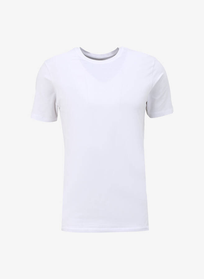 Pierre Cardin Crew Neck Plain White Men's T-Shirt BIVIO - 3