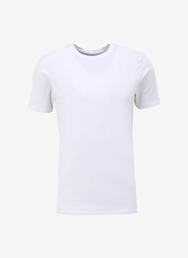 Pierre Cardin Crew Neck Plain White Men's T-Shirt BIVIO - 1