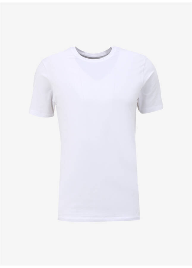 Pierre Cardin Crew Neck Plain White Men's T-Shirt BIVIO - 5